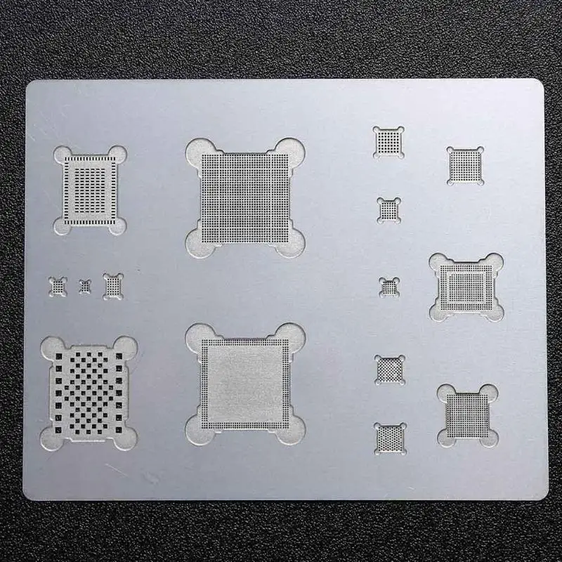 

A8 A9 A10 A11 Metal 3D IC Chip BGA Reballing Solder Template Stencil Tin Plate Repair Tool for iPhone 6S/7Plus