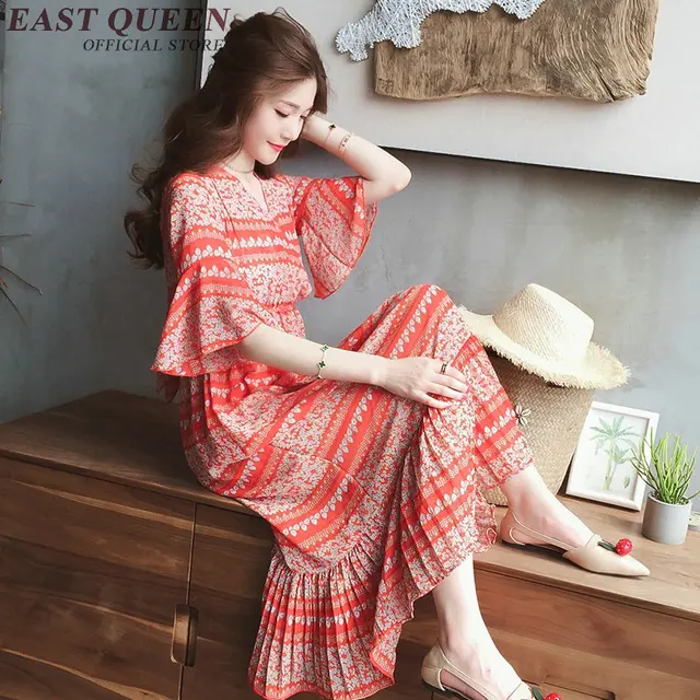 Hippie Bohemian Style Clothing Women Costume Dress Summer Hippie Bohemian Style Clothing Women Costume Dress Summer Boho Chic Dresses