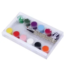 1 набор, 12 цветов, акриловая 3D краска для дизайна ногтей, тюбик для рисования ногтей, УФ-гель