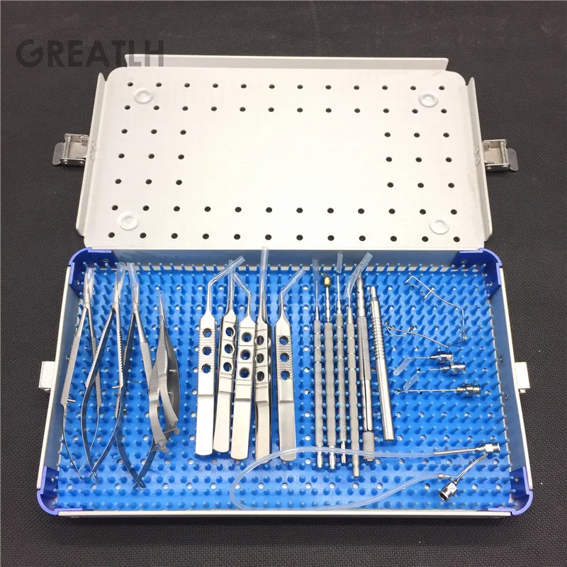 21 шт./компл. луший офтальмологический катаракты глаз микрохирургии хирургических инструментов с Чехол