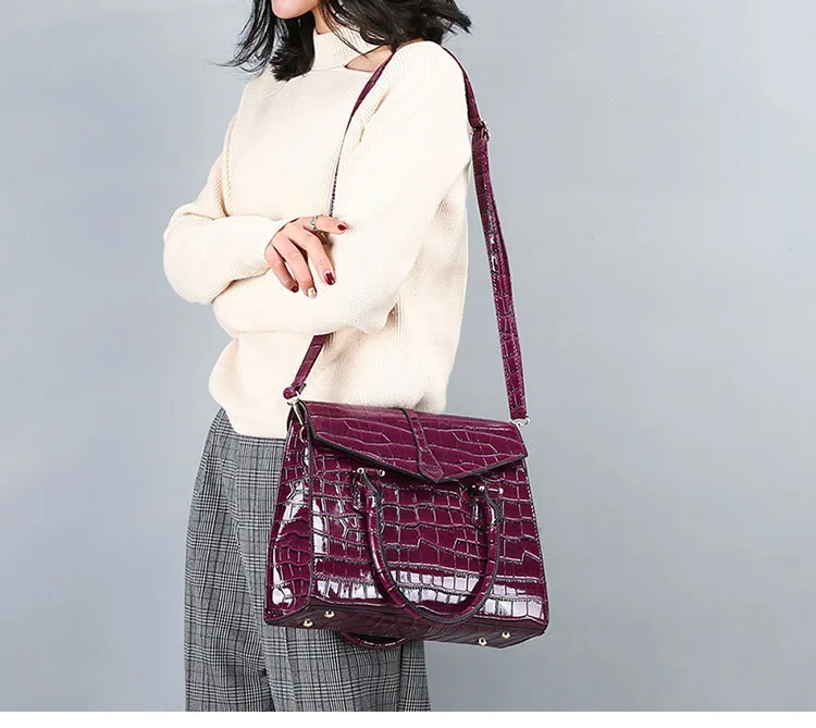 2019 roxo listrado feminino bolsa de moda
