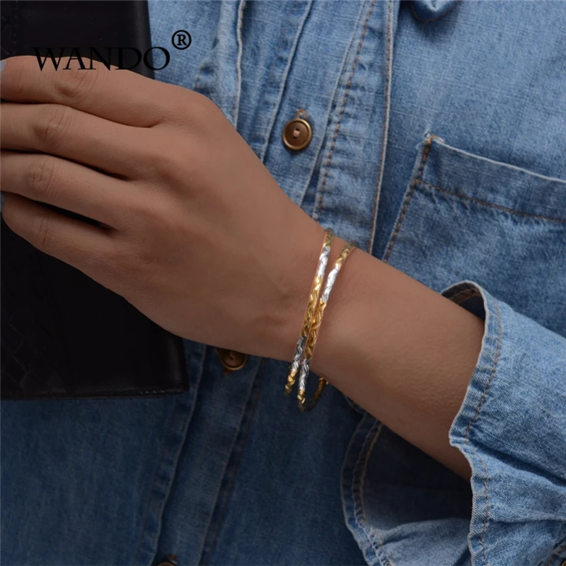 WANDO-2-unids-lote-24-K-oro-frica-joyer-a-et-ope-dos-colores-pulsera-Dubai (3)
