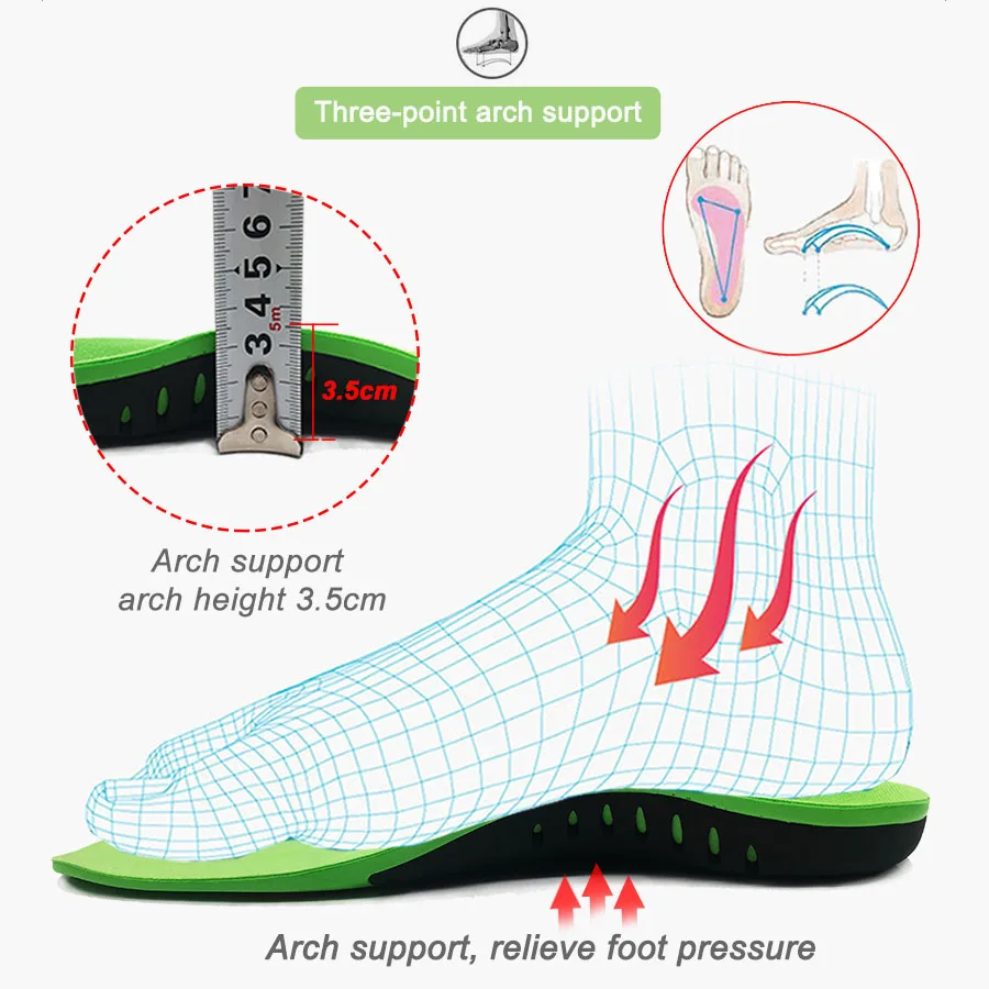 Best Orthopedic Shoes Sole Insoles For Shoes Arch Foot Pad X/O Type Leg Correction Flat Foot Arch Support Sports Shoes Inserts