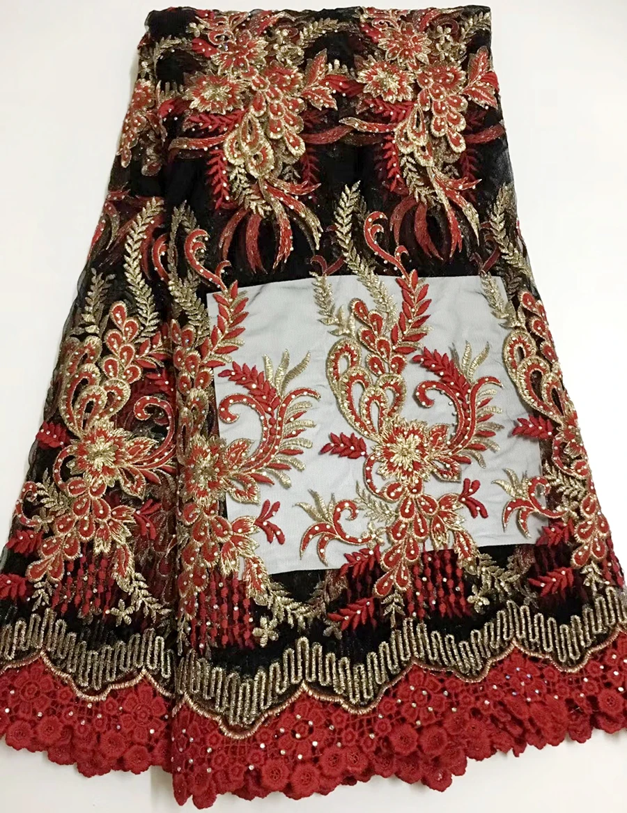 

2018 New Design Nigerian Tulle Lace 3D Flower French Net Lace Fabric For Nigerian Wedding Embroidery African Lace Fabric
