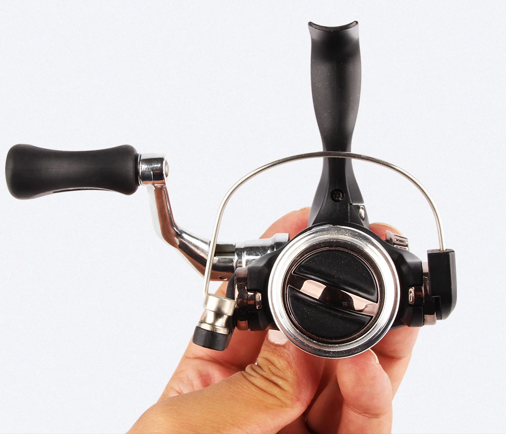 RoseWood Winter Fishing Spinning Combo Kit, 61cm 63.5cm 66cm, Ultra-Light, Light Ice Fishing Rod And Reel Combo, Black  (8)