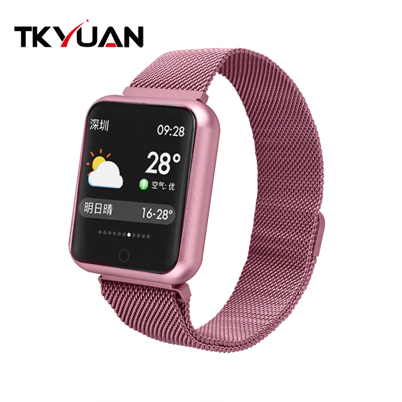 TKYUAN P68 Смарт-часы для мужчин и женщин IP68 Водонепроницаемые кровяное давление