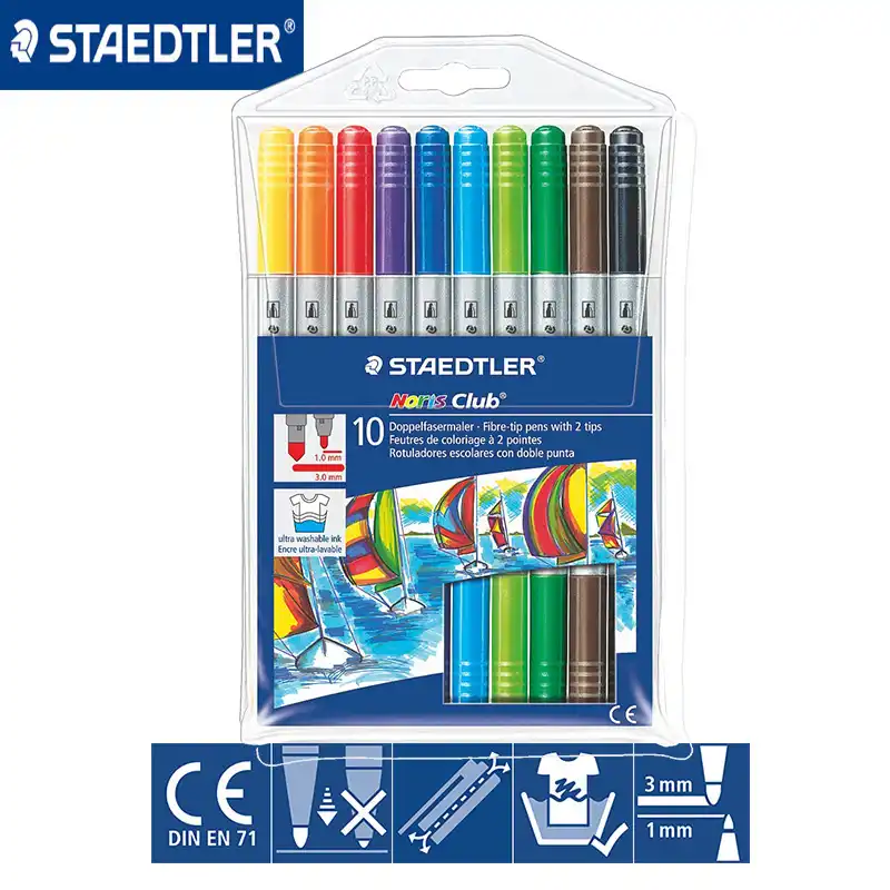 STAEDTLER 320 NWP10 10 color Water soluble Art Markers Pens set Crude