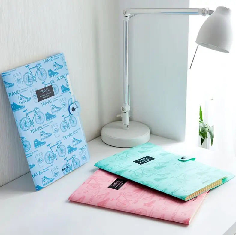 

PVC Multi-layer Organ Document Bag 2 PCS/Lot Clip File Folder A4 Paper Organizer