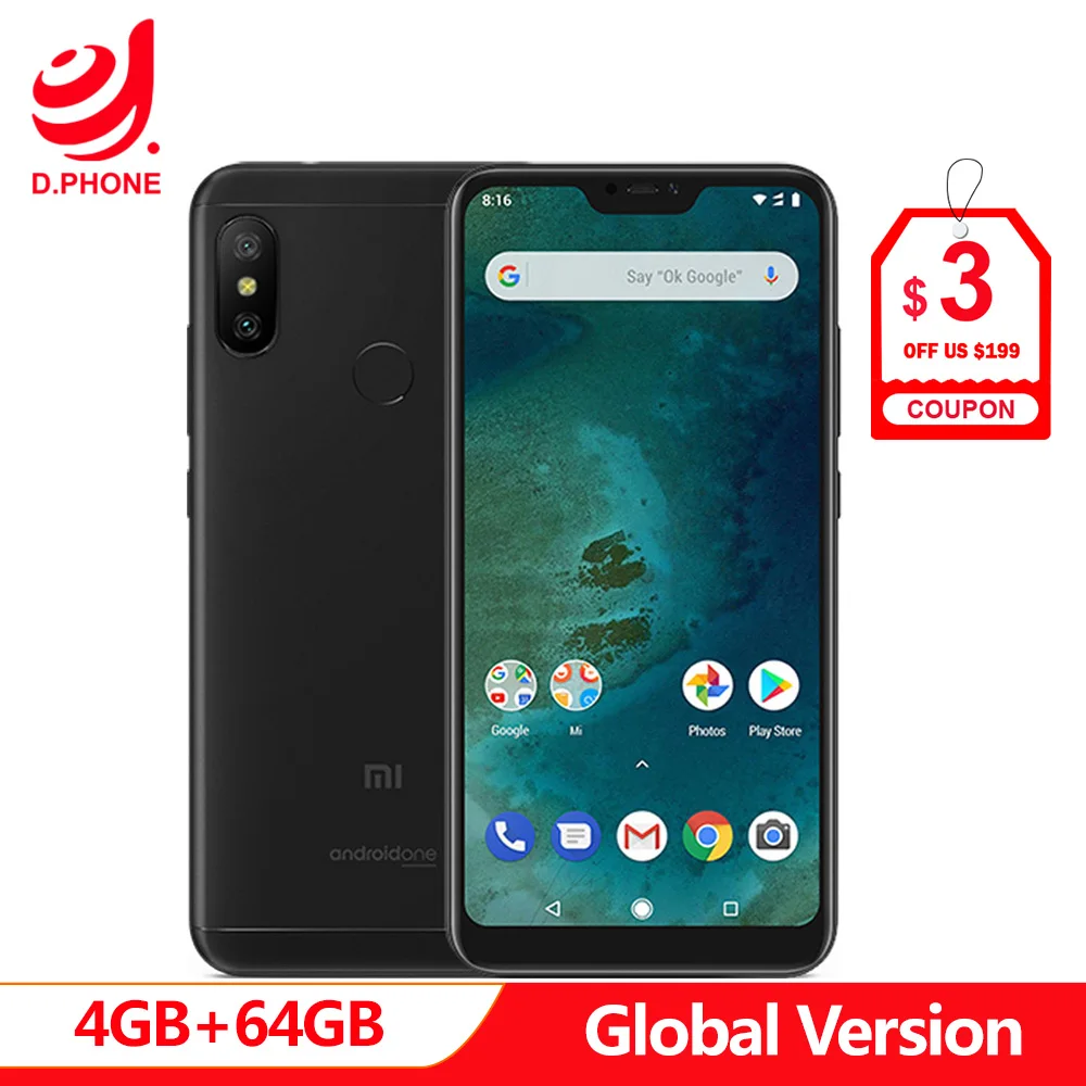 Original versión Global Xiaomi mi A2 Lite 4 GB 64 GB teléfono móvil Snapdragon 625 Octa Core 5,84 \