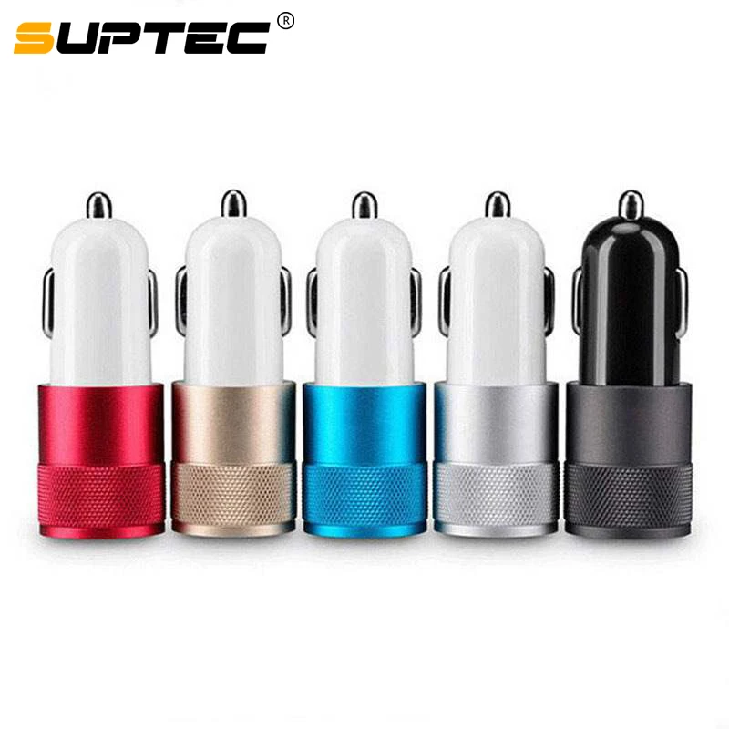 

SUPTEC 2.1A Dual USB Car Charger With LED Display Universal Mobile Phone Car-Charger for Xiaomi Samsung iPhone 6 7 8 Plus Tablet