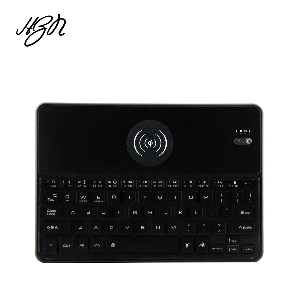 

Universal Tablet Keyboard Backlit LED Wireless Bluetooth Keyboard with Wireless Charging Function for Mobile Phone