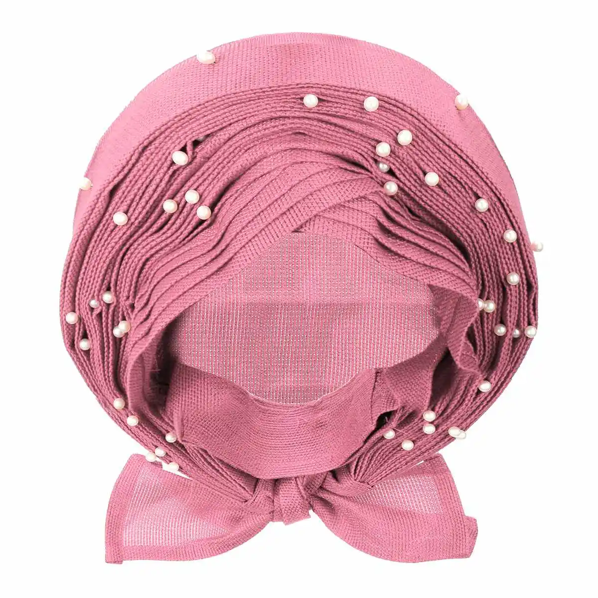 10 цветов Африканский головной платок уже heatie ASO OKE повязка на голову с бисером Африканский тюрбан для женщин аксессуары для волос головной убор ткань - Цвет: pink