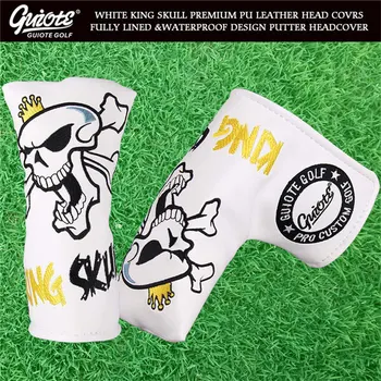 

[4 Colors] King Skull Golf Blade Putter Cover Synthetic Leather Golf Headcover Sport Golf Accessories Novelty Gift