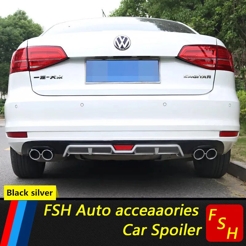 

For Jetta Rear spoiler ABS Rear Bumper Diffuser Bumpers Protector For VW Jetta Body kit bumper rear lip rear spoiler 2015-2018