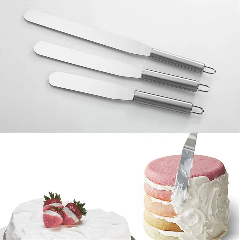 шпатель stainless steel. лопатка для выравнивания торта. L=20/31,5см изогнутая. лопатки разравнивания торта. шпатель кондитерский 27см 3цв.