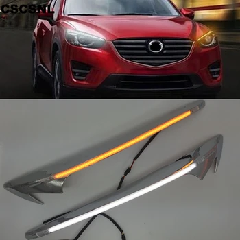 

Car Headlight Eyebrow Decoration Yellow Turn Signal DRL LED Daytime Running Light For Mazda CX-5 CX5 2012 2013 2014 2015 2016