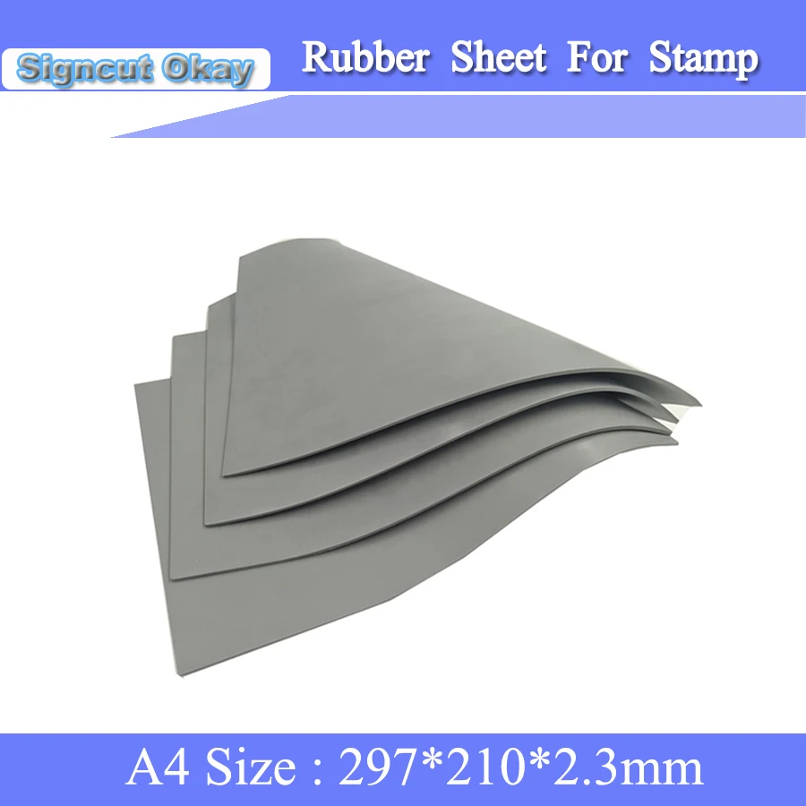 

Free Shipping Rubber Sheet A4 size 297*210*2.3 mm laser engraver rubber stamp laser rubber sheet