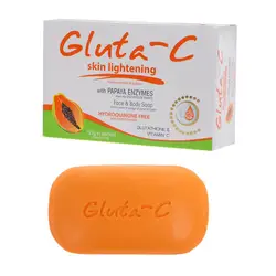 135 г Новый Gluta-C PAPAYA Интенсивное отбеливание кожи анти-старения мыло глутатионовое ж/Витамин C