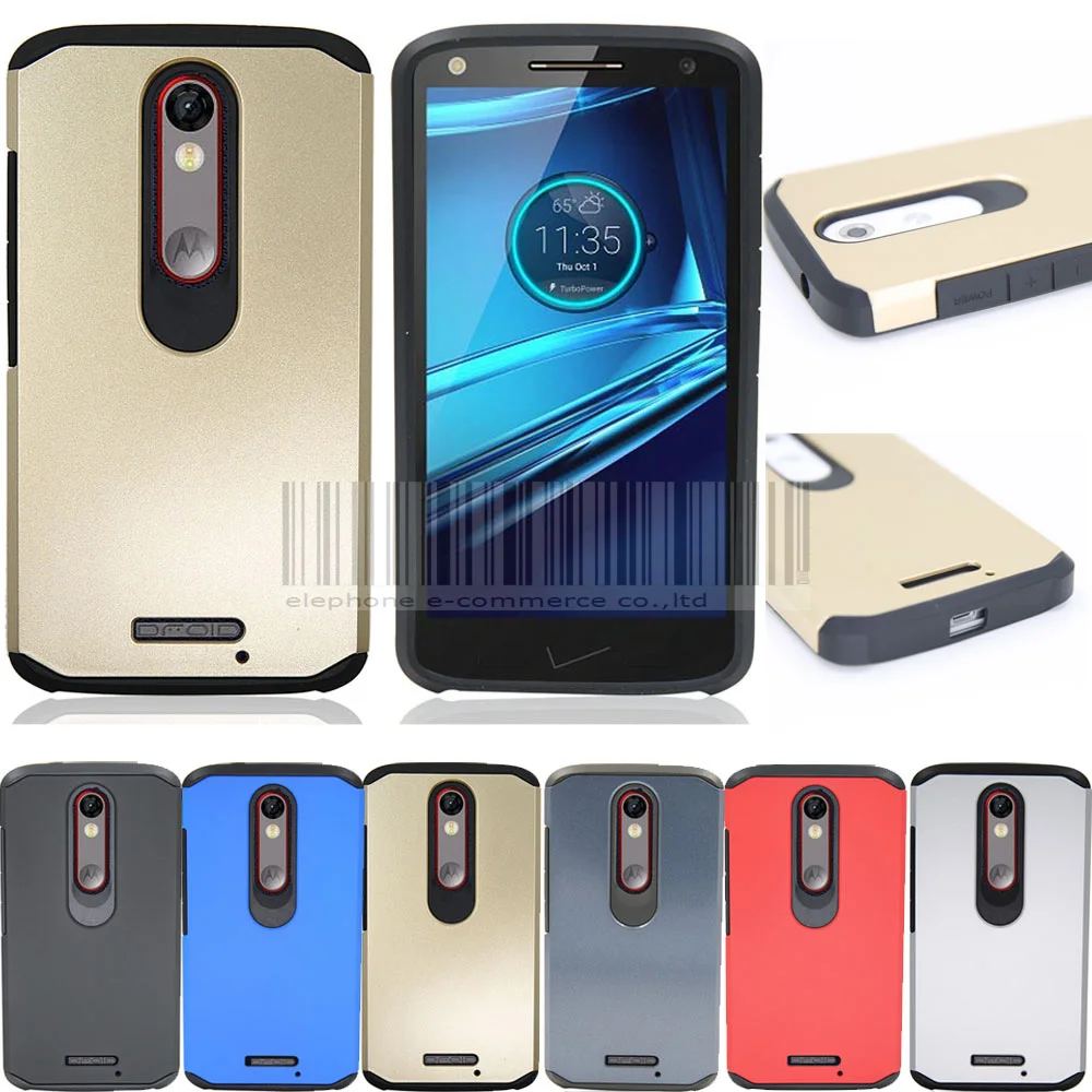Case For Motorola Moto X force/Droid Turbo 2 5.3 inch Dual Layer Slim Fit Hybrid Armor Hard Impact Drop Protective Cover | Мобильные