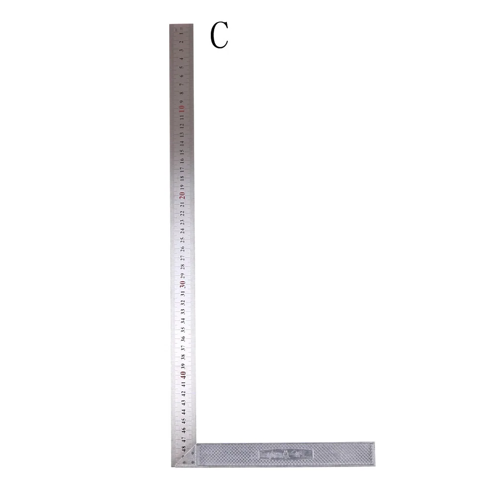 4 размера Металл Сталь инженеры попробуйте квадратный набор древесины измерительный инструмент правый угол линейка 90 градусов измерительные инструменты - Цвет: C