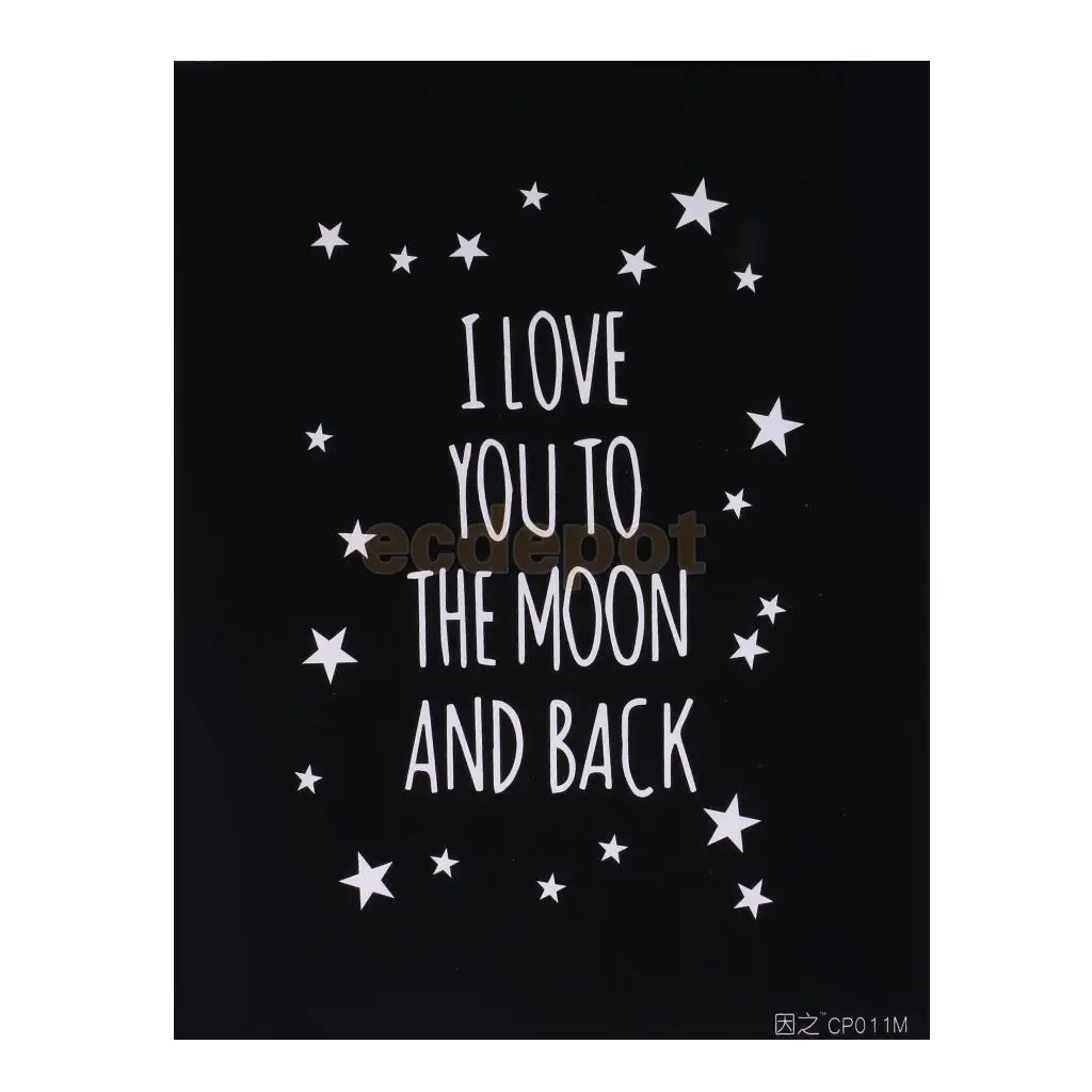 I LOVE YOU TO THE MOON AND BACK Canvas Painting Home Wall Art Decoration