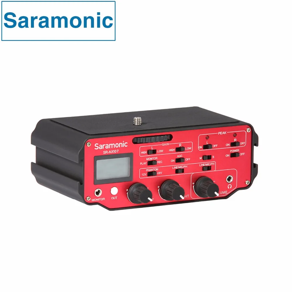 

Saramonic SR-AX107 XLR Microphone Audio Mixer Adapter Preamplifiers Phantom Power for DSLR Canon Nikon Sony Camcorders