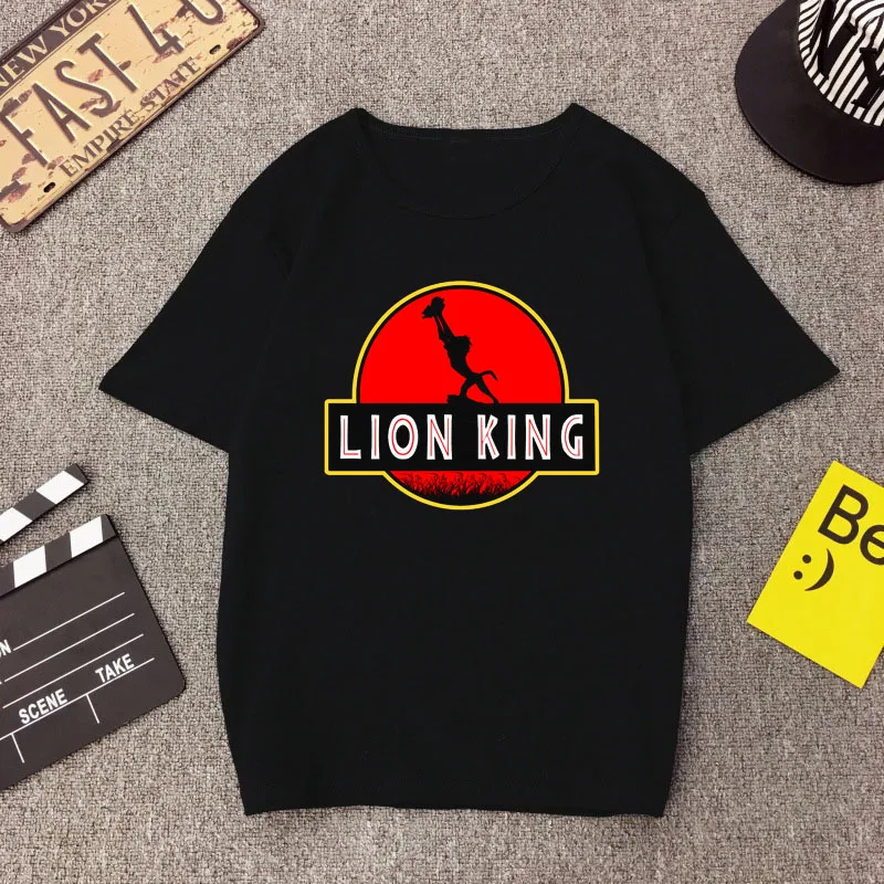 

2019 Classic Screen Lion King Women Tshits Sunset Cartoon T Shirt Female Unisex New Vintage Tees Camiseta Mujer Streetwear Funny