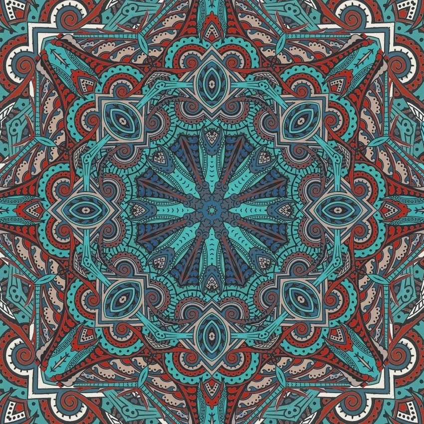 Mandala Moroccan Sea Poster Print by Aimee Stewart (18 x 20)