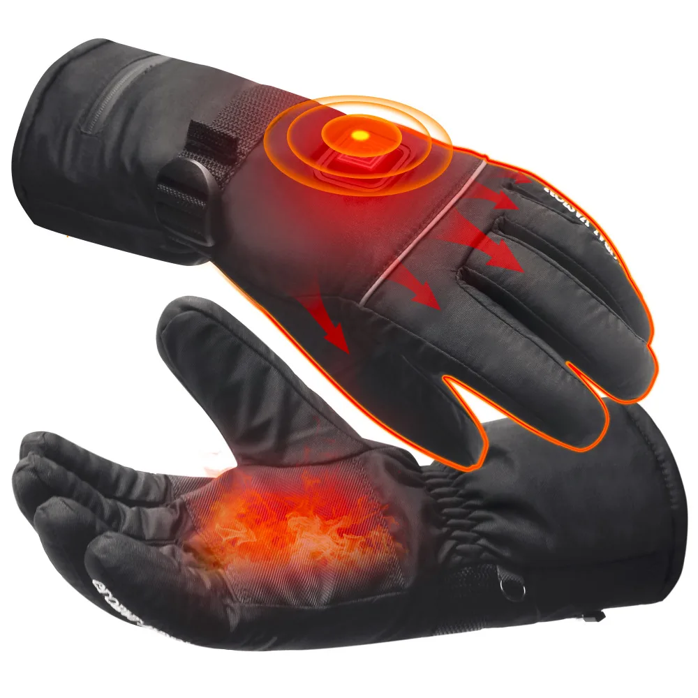 Winter Electric Heated Gloves with a Pair of gloves+2 Rechargeable Li
