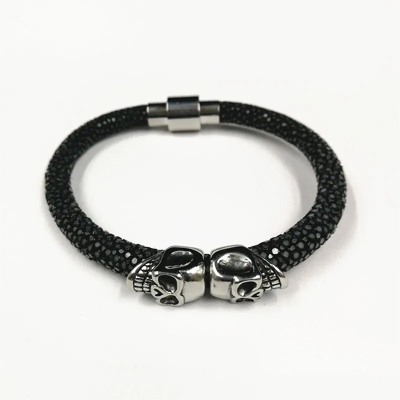 

Wholesale Price Hot sale handmade leather wrap stingray leather bracelet mens leather bracelet