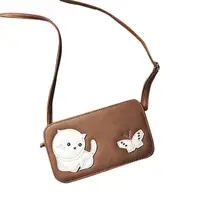 Cute PU Leather Women Shoulder Bags Cat Appliques Messenger Crossbody Small Bag Lady Party Clutches Handbag Bolsa Feminina Dec30