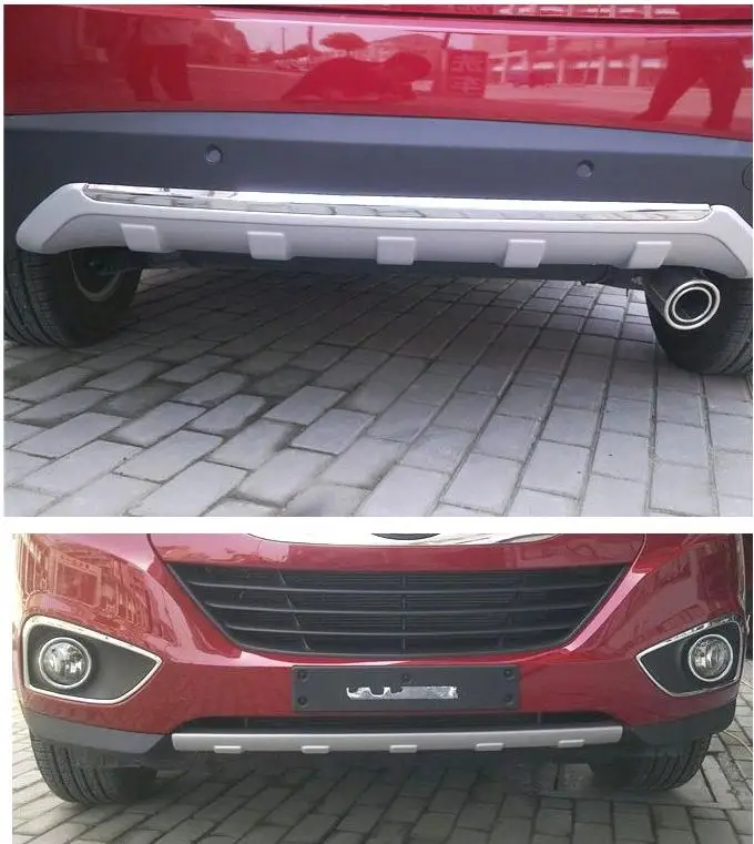 

Fit for 2009-2015 Hyundai ix35 Front&Rear Bumper Protector Sills External Car Accessories 3PCS/SET