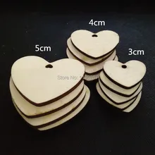 

NEW!<60pcs/lot>wooden heart kids birthday party supplies diy scrapbook craft wedding Christmas decoration event supply