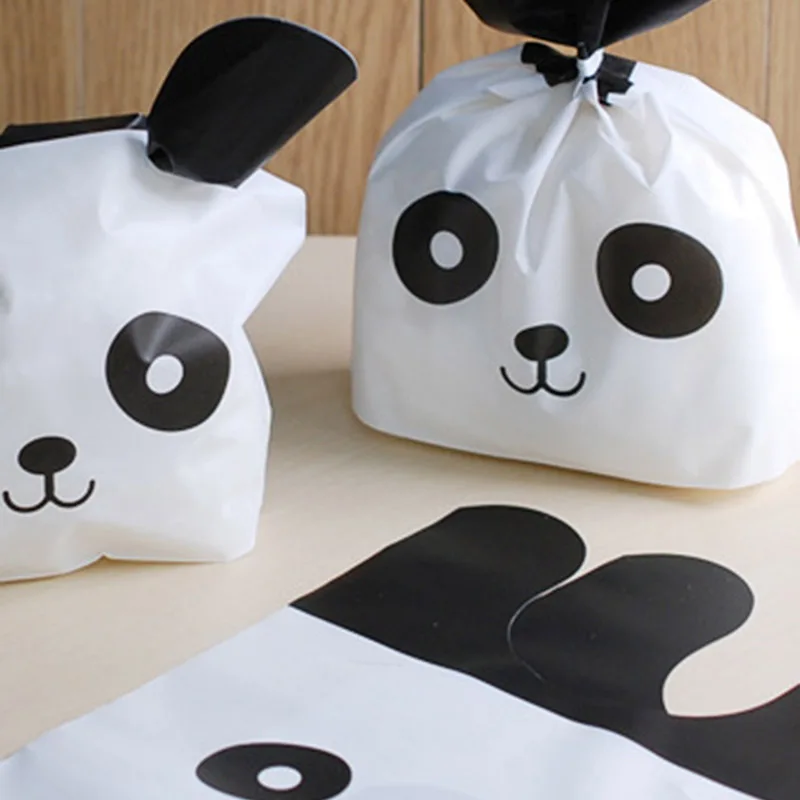 25 шт. ушные мешки Kawaii Panda пищевая сумка конфетная упаковка для десертов хлебные