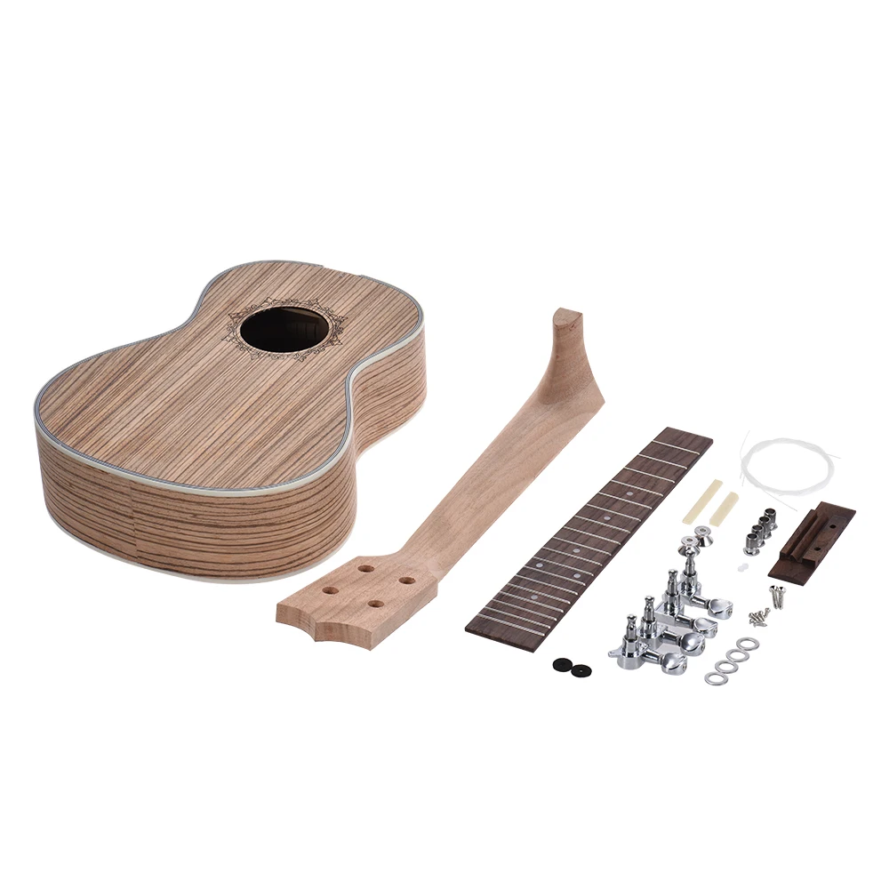 26in Гавайские гитары укулеле DIY Kit Tenor Ukelele DIY Kit Гавайские гитары палисандр гриф с колышками Струнный мост гайка