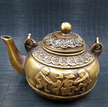

Chinese archaize Arts and crafts Pure brass teapot