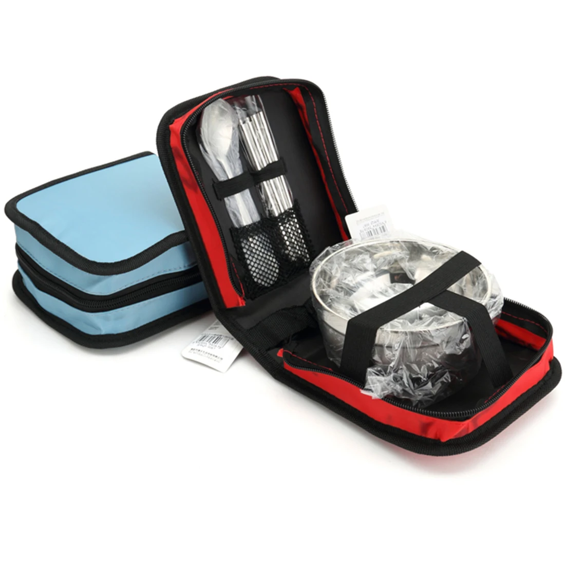 Acero inoxidable vajilla Portable que acampa del recorrido conjunto tazón palillos cuchara conjunto herramienta de Picnic al aire libre Tablewares