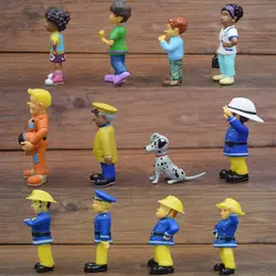 Детские игрушки, креативные 12 шт., фигурки на пальцы Пожарника Сэма, подарок на день рождения для мальчиков и девочек, ручная фигурка