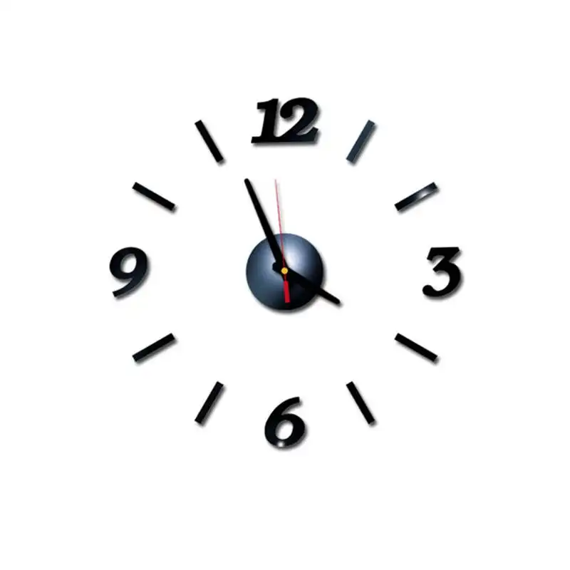 

40cm PVC Self-adhesive Silver DIY 3D DIY Roman Numbers Acrylic Mirror Wall Sticker Clock Home Decor Mural Promotion Gifts 19Apr1