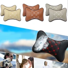 1 шт. искусственная кожа подголовник для сиденья автомобиля подушка для шеи авто чехол для сиденья подголовник подушка для отдыха на шее подушка для путешествий безопасность Полезная