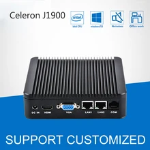 Fanless Mini PC Intel Windows 10 Celeron J1900 2 LAN Quad Core Multi Mini Computer Desktop