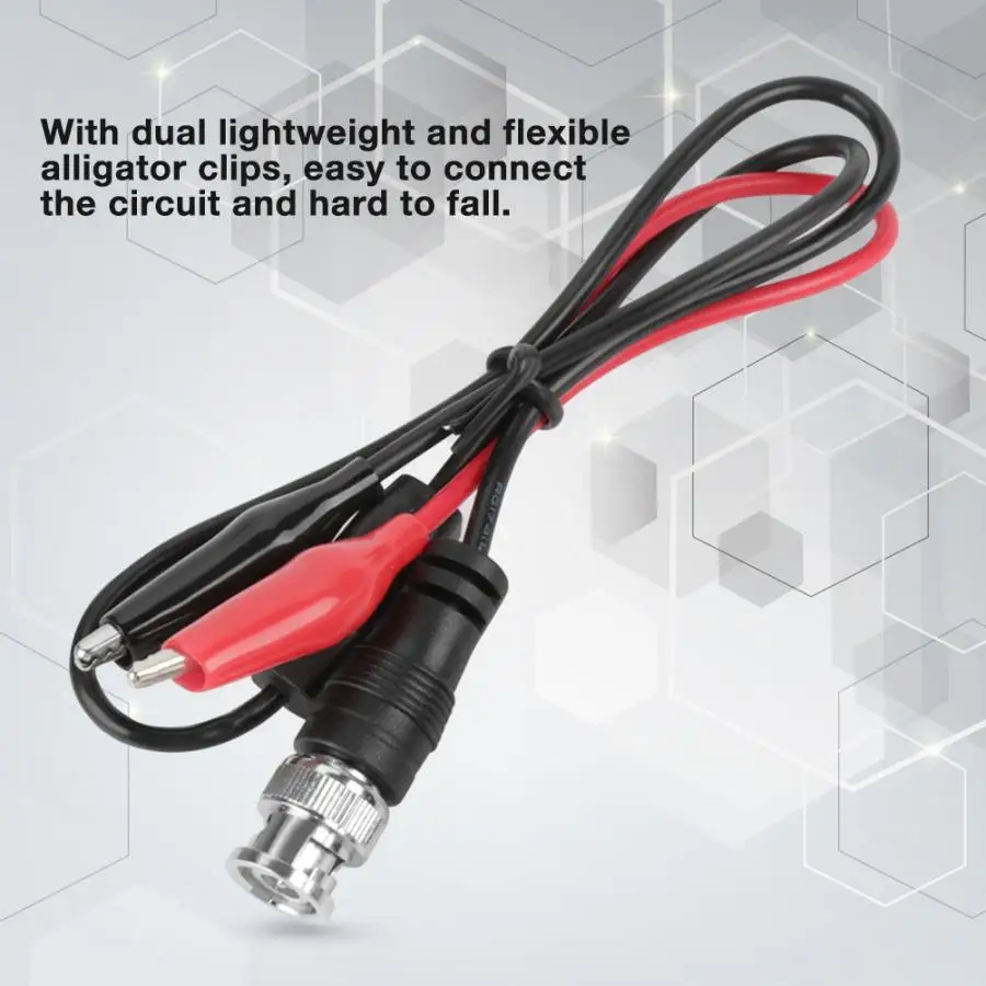 

2Pcs Oscilloscope Test Probe Oscilloscope Lead Cable BNC Male Plug Q9 to Dual Clip 0.5m Oscilloscope Test Cable