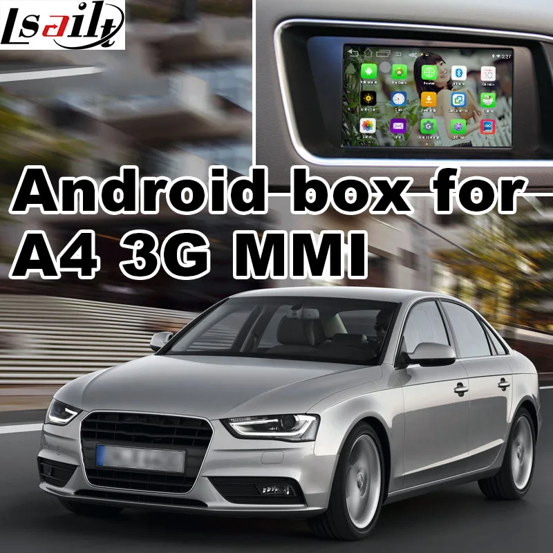 Android GPS navigation box for Audi A4 3G MMI 7 inches video interface box mirror link