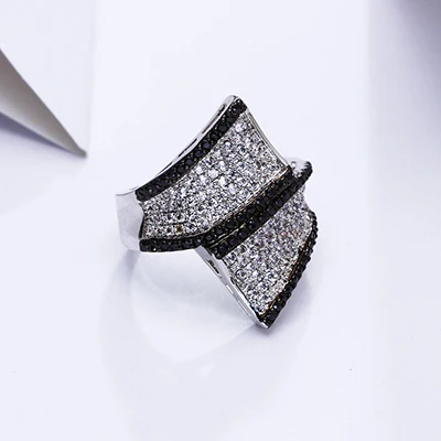 Модное черное кольцо Модная бижутерия femme marque de Lux aneis feminino ювелирные кольца для женщин - Цвет основного камня: color 1