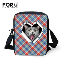 FORUDESIGNS, дизайн, 3D принт, сумки-мессенджеры для подростков, повседневные маленькие детские сумки через плечо, женские сумки на лямках, Детская сумка