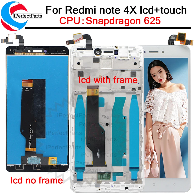

For Xiaomi Redmi Note 4X Note 4 Global Version LCD Display touch screen digitizer with frame For Redmi Note 4X Snapdragon 625