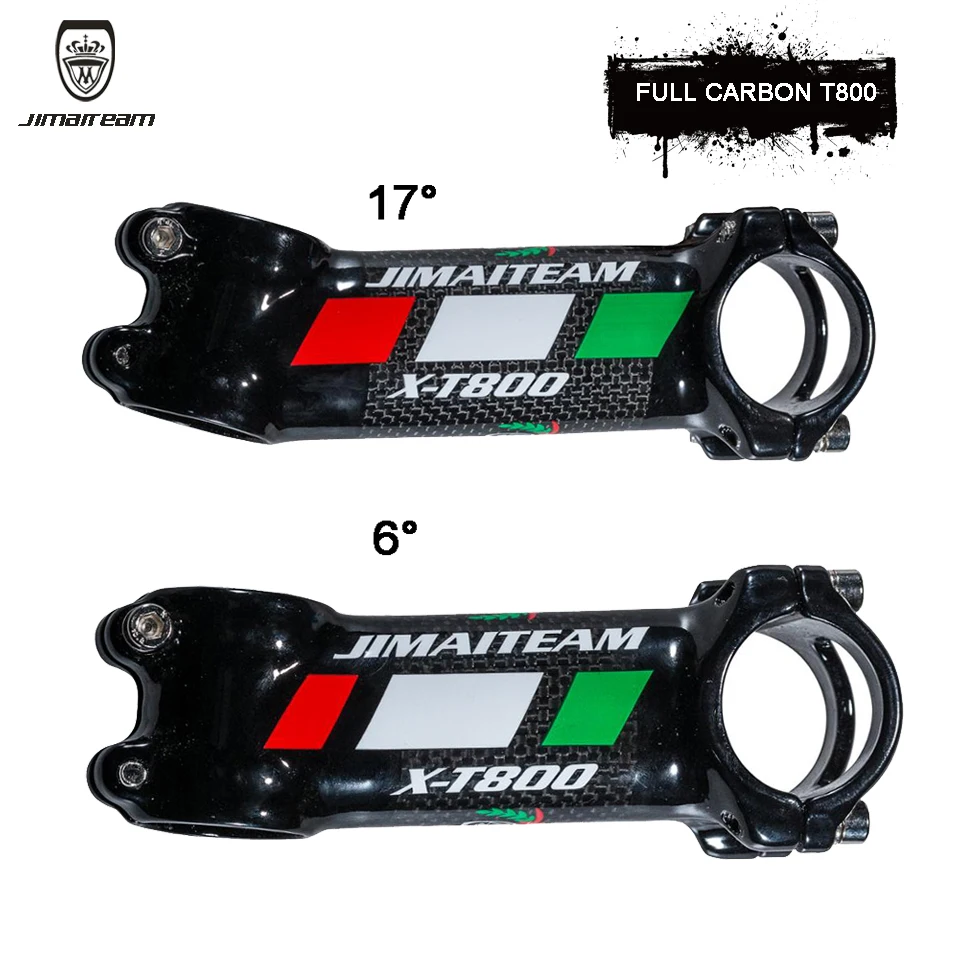 

JIMAITEAM Bike Stem Bike Carbon Fiber Stem Bicycle Riser Stem MTB Road Bike 31.8mm Angle 6/17 Bicicleta Tallo Bicicleta potencia