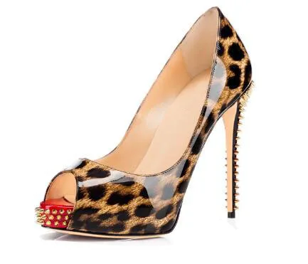 

Woman spring and fall open toe platform rivets shallow high heel shoes Summer super high thin heel pumps Party shoes SIZE34-43