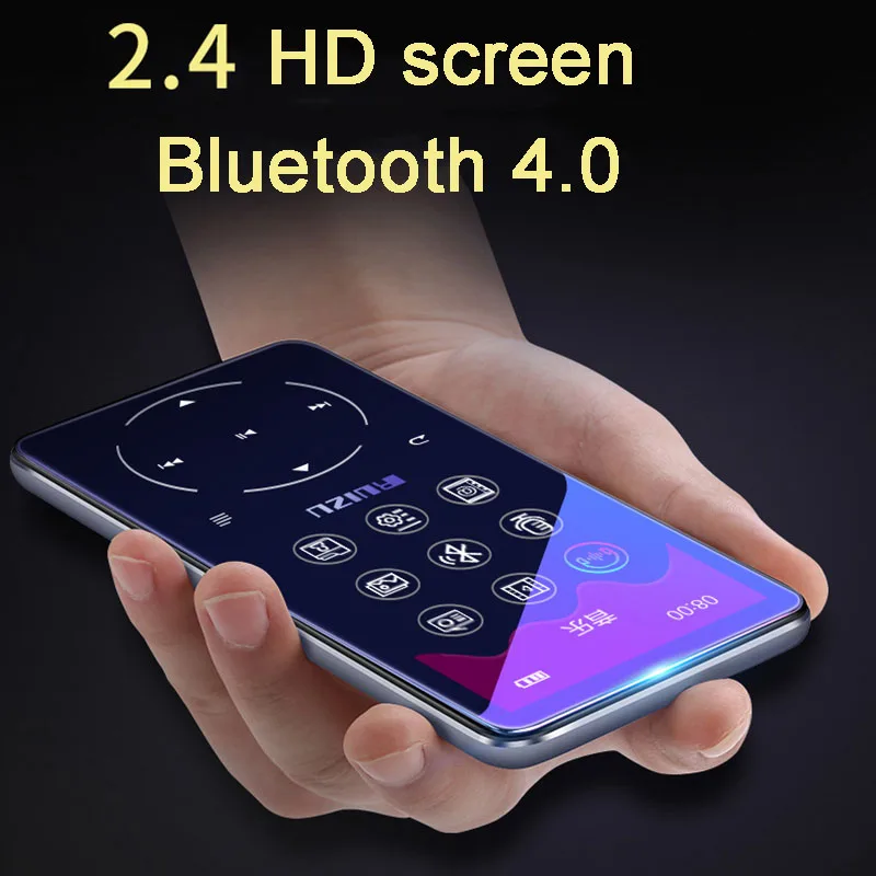Металлический RUIZU D16 портативный спортивный Bluetooth MP3 плеер 8 ГБ Мини с экраном 2,4 дюйма Поддержка FM, запись, электронная книга, часы