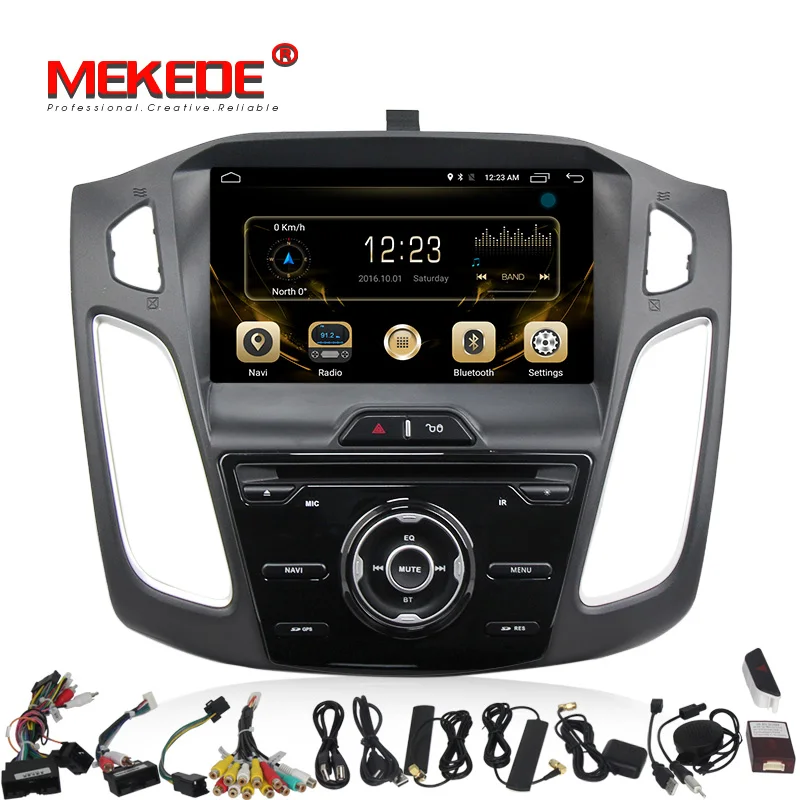 Cheap MEKEDE in stock AutoRadio fit for Ford focus 2011-2015 with android 7.1 quad core system support GPS Navigation wifi bluetooth 1